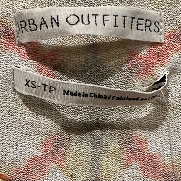 Urban Outfitters Old Soul Yellow Green Orange Smocked Crop Top Size XS NEW - Picture 9 of 12